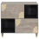 VidaXL vidaXL Sideboard Grey and Gold 80 x 33 x 75 cm Solid Mango Wood 3
