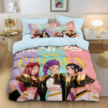 (Single 135*200cm) Duvet Cover For Kpop Demon Hunters Series Printed Bedding Cartoon Pillowcase