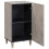 VidaXL vidaXL Sideboard Grey and Gold 40 x 33 x 75 cm Solid Mango Wood 2