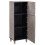 VidaXL vidaXL Highboard Grey and Gold 40 x 33 x 110 cm Solid Mango Wood 2