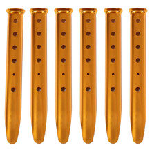 6Pcs Snow and Sand Tent Stakes Pegs Aluminum Alloy U-Shaped Pegs Tent Nails for Camping Hiking Backpacking