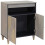 VidaXL vidaXL Sideboard Grey and Gold 60 x 33 x 75 cm Solid Mango Wood 2
