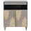 VidaXL vidaXL Sideboard Grey and Gold 60 x 33 x 75 cm Solid Mango Wood 3