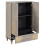 VidaXL vidaXL Highboard Grey and Gold 60 x 33 x 100 cm Solid Mango Wood 3