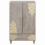 VidaXL vidaXL Highboard Grey and Gold 60 x 33 x 100 cm Solid Mango Wood 4