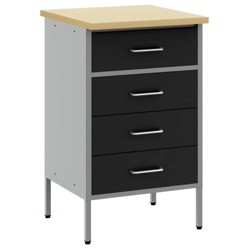 VidaXL vidaXL Work Bench with Drawer Black and Grey 50 x 55 x 85 cm 1