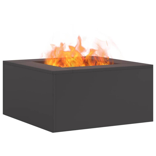 VidaXL vidaXL Fire Pit Black 60 x 60 x 30 cm Steel 1