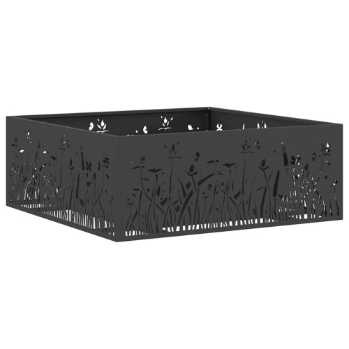 VidaXL vidaXL Fire Pit Black 80 x 80 x 30 cm Steel 1