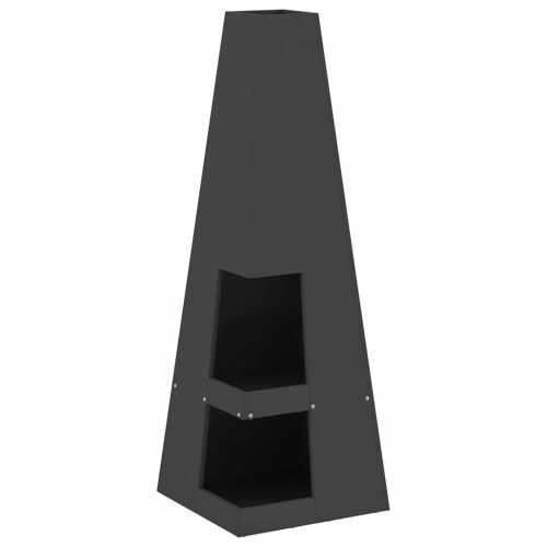 VidaXL vidaXL Fire Pit Black 35 x 35 x 100 cm Steel 1