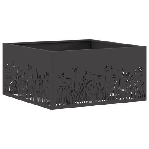 VidaXL vidaXL Fire Pit Black 60 x 60 x 30 cm Steel 1