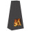 VidaXL vidaXL Fire Pit Black 50 x 35 x 100 cm Steel 3