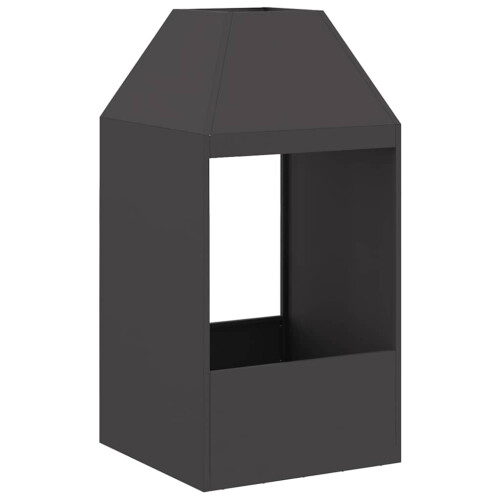 VidaXL vidaXL Fire Pit Black 50 x 50 x 100 cm Steel 1