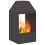 VidaXL vidaXL Fire Pit Black 50 x 50 x 100 cm Steel 3