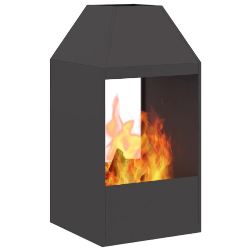 VidaXL vidaXL Fire Pit Black 50 x 50 x 100 cm Steel 2