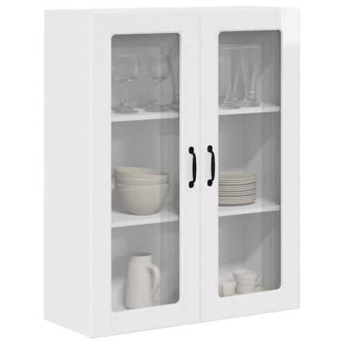 VidaXL vidaXL Dishwasher Panel with Shelf High Gloss White 80 x 31 x 100 cm 2