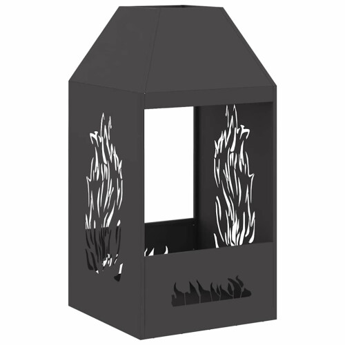 VidaXL vidaXL Fire Pit Black 50 x 50 x 100 cm Steel 1