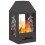 VidaXL vidaXL Fire Pit Black 50 x 50 x 100 cm Steel 3