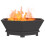 VidaXL vidaXL Fire Pit Black 75 x 75 x 28 cm Steel 3