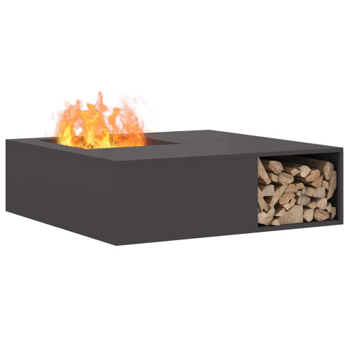 VidaXL vidaXL Fire Pit Black 100 x 100 x 30 cm Steel 2