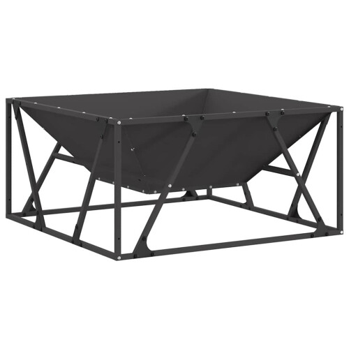 VidaXL vidaXL Fire Pit Black 80 x 80 x 40 cm Steel 1