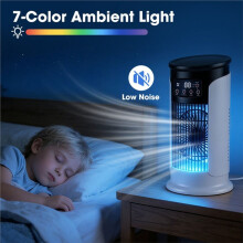 Ventilatore Portatile per Aria Condizionata A 6 Velocità, Condizionatore USB con Timer, Umidificatore D'Aria per La Casa, Ventilatore
