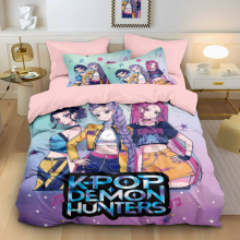 (Double 200*200cm) Duvet Cover For Kpop Demon Hunters Series Printed Bedding Cartoon Pillowcase