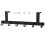 Black Towel Hook, Bathroom Wall Hook Rack with 6 Hooks Bedroom Coat Hook Kitchen Robe Hanger Wall Mount 1