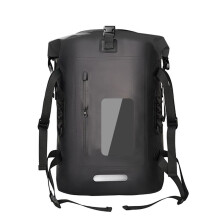 Mochila de Pesca Impermeable de 30 L, Ideal para Natación, Senderismo en Ríos, Pesca con Cebo, Kayak, Color Negro.