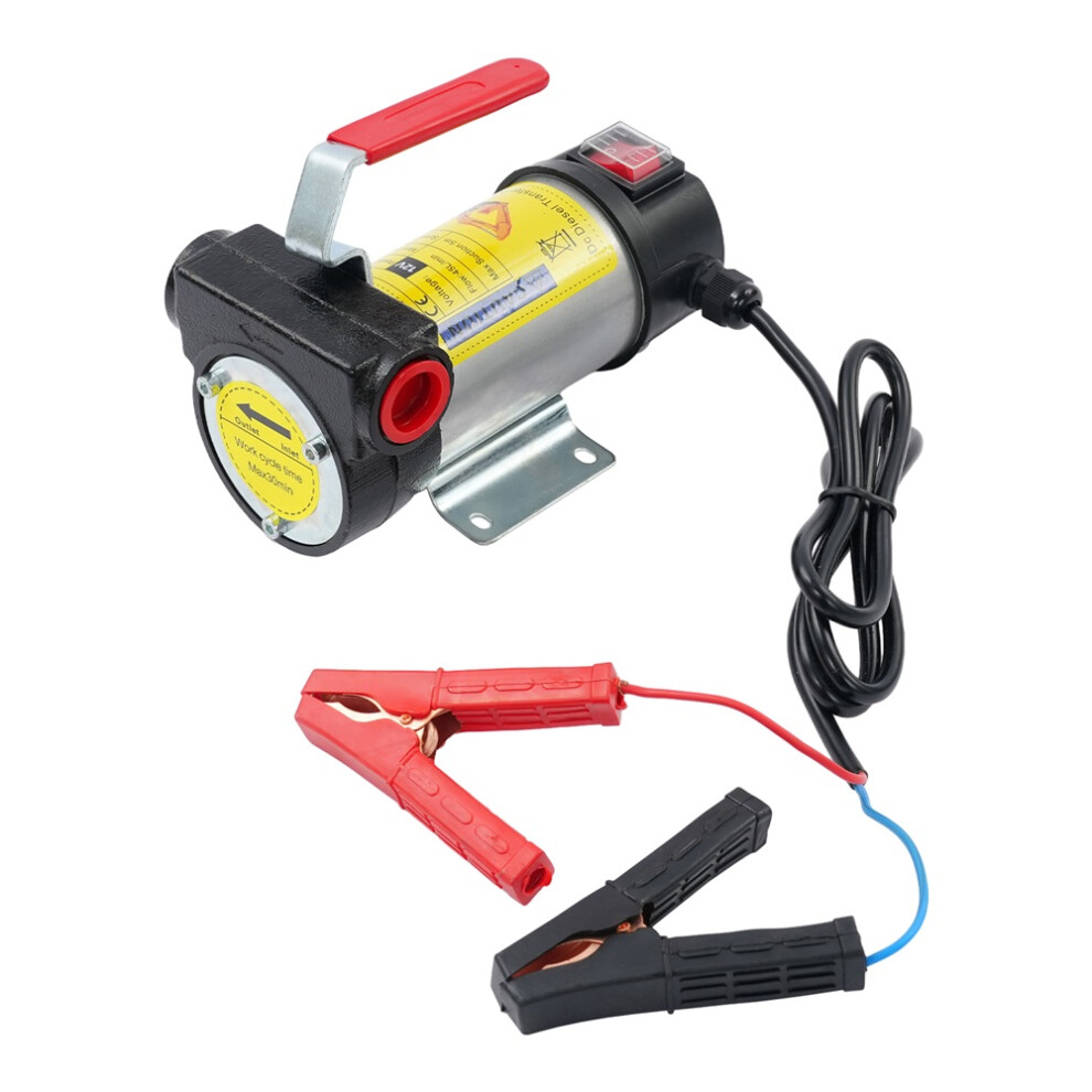Diesel Transfer Pump Kit 12V 45L/Min 200W Fuel Transfer Pump With Nozzle & Hoses 743169273969