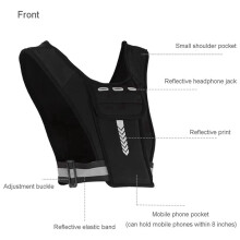 Running Phone Holder Vest, Chest Phone Holder Training Reflective Running Vest Adjustable Waistband Sport Jogging Vest