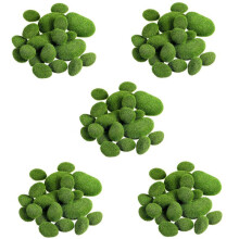 200 Pieces 2 Sizes Artificial Moss Rocks Decorative Faux Green Moss Covered Stones