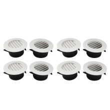 8 Pieces 4 Inch Air Vent Louver, Air Grill Cover with Built-in A Fly Screen for Bathroom Office Home