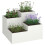 VidaXL vidaXL Garden Planter White 100 x 100 x 60 cm Steel 3