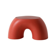 Stool Rainbow Shape Footstool Kids Step Stool  for Living Room Indoor Furniture Children'S Stool Toy Red