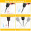 7 Pcs Dry Diamond Drill Bits Set 6mm Vacuum Brazed Core Drill Bit Quick Change Hex Shank for Porcelain Granite 3