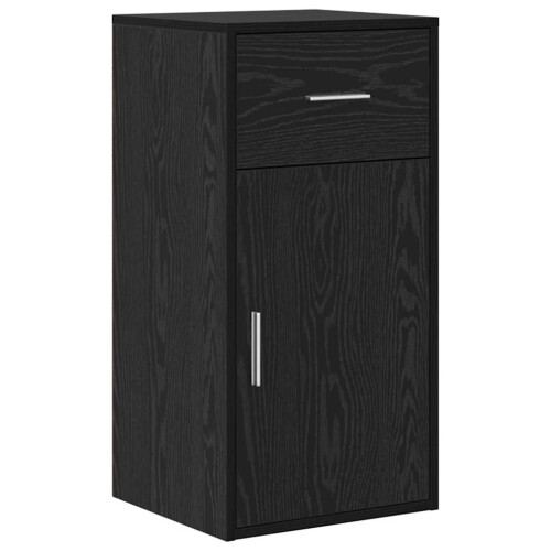 VidaXL vidaXL Sideboard with Drawer Black Oak 38 x 34 x 75 cm 1