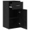 VidaXL vidaXL Sideboard with Drawer Black Oak 38 x 34 x 75 cm 5