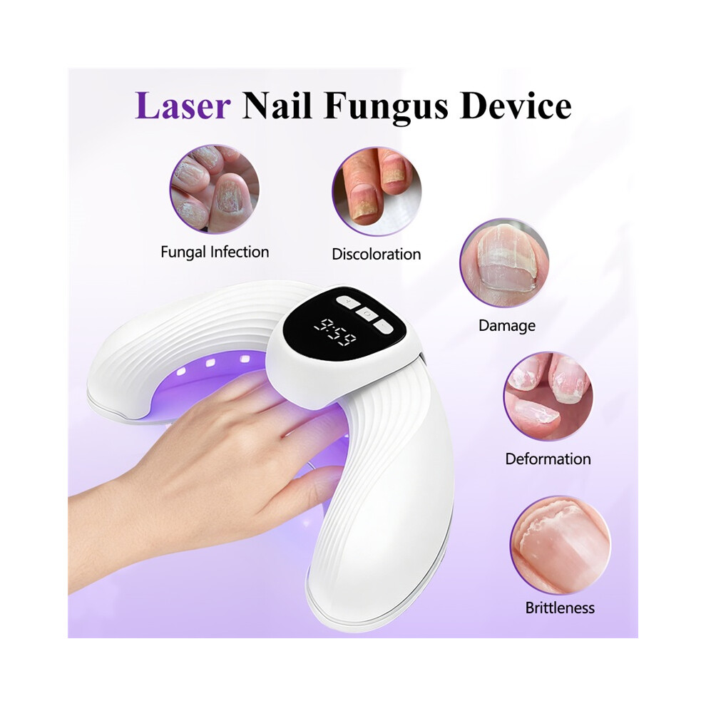 Stoyotu Nail Fungus Laser Device U-Shape Retractable Fungal Remove Nail Phototherapy Machine For Damaged Discolored Nail Treatments Lamp