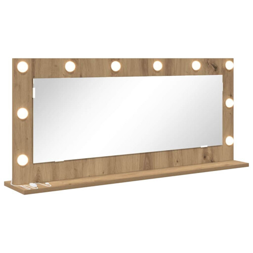 VidaXL vidaXL Vanity Mirror Rectangular Artisan Oak 100 x 45 x 18 cm 1
