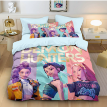 (Double 200*200cm) Duvet Cover For Kpop Demon Hunters Series Printed Bedding Cartoon Pillowcase