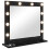 VidaXL vidaXL Vanity Mirror Rectangular with Mirror Black Oak 60 x 55 x 18 cm 2
