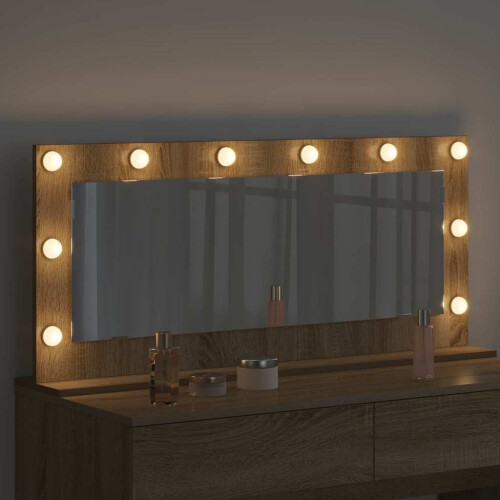 VidaXL vidaXL Vanity Mirror Rectangular Sonoma Oak 100 x 45 x 18 cm 2