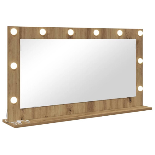 VidaXL vidaXL Vanity Mirror Rectangular Artisan Oak 100 x 55 x 18 cm 1