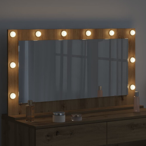 VidaXL vidaXL Vanity Mirror Rectangular Artisan Oak 100 x 55 x 18 cm 2