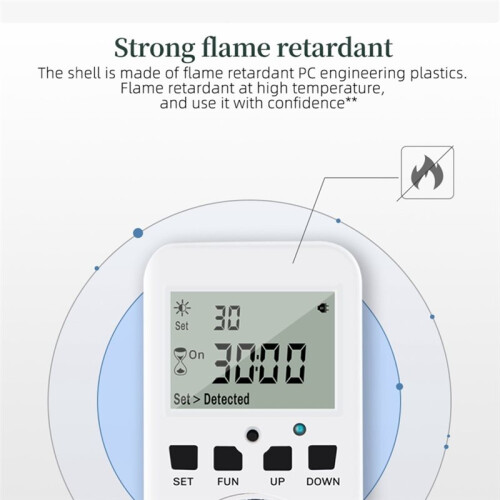 Multifunctional Digital Light Controlled Timer Socket Cycle Programmable Digital Timer Outlet -EU Plug