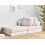 Beliani Single Sofa Bed OLDEN Boucle White 2