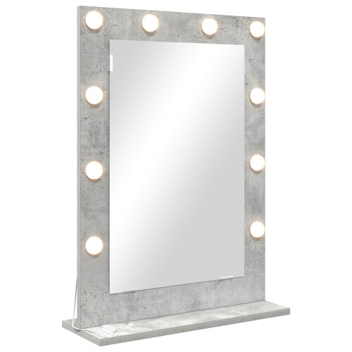 VidaXL vidaXL Vanity Mirror Rectangular Concrete Grey 70 x 50 x 18 cm 1