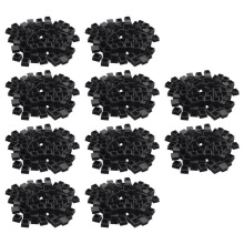 1000 Szt. Plastikowe Kwadratowe WkłAdki do Rur ZaśLepki KońCowe 20mm x 20mm Czarny