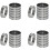 24 Pack 4 Polegadas Double Rolled English Muffin Rings, Aço Inoxidável Crumpet Rings, Tart Rings, Round 1