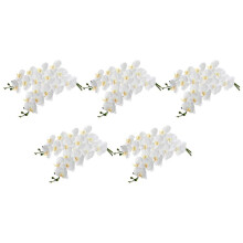 10Pcs 38Inch Artificial Real Contact Orchids Flowers 9Heads Latex Phalaenopsis Stems for DIY Wedding Centerpieces